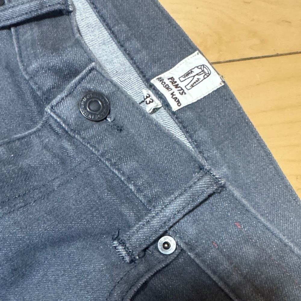 Hiroshi Kato Pen Slim selvedge jeans grey raw 33